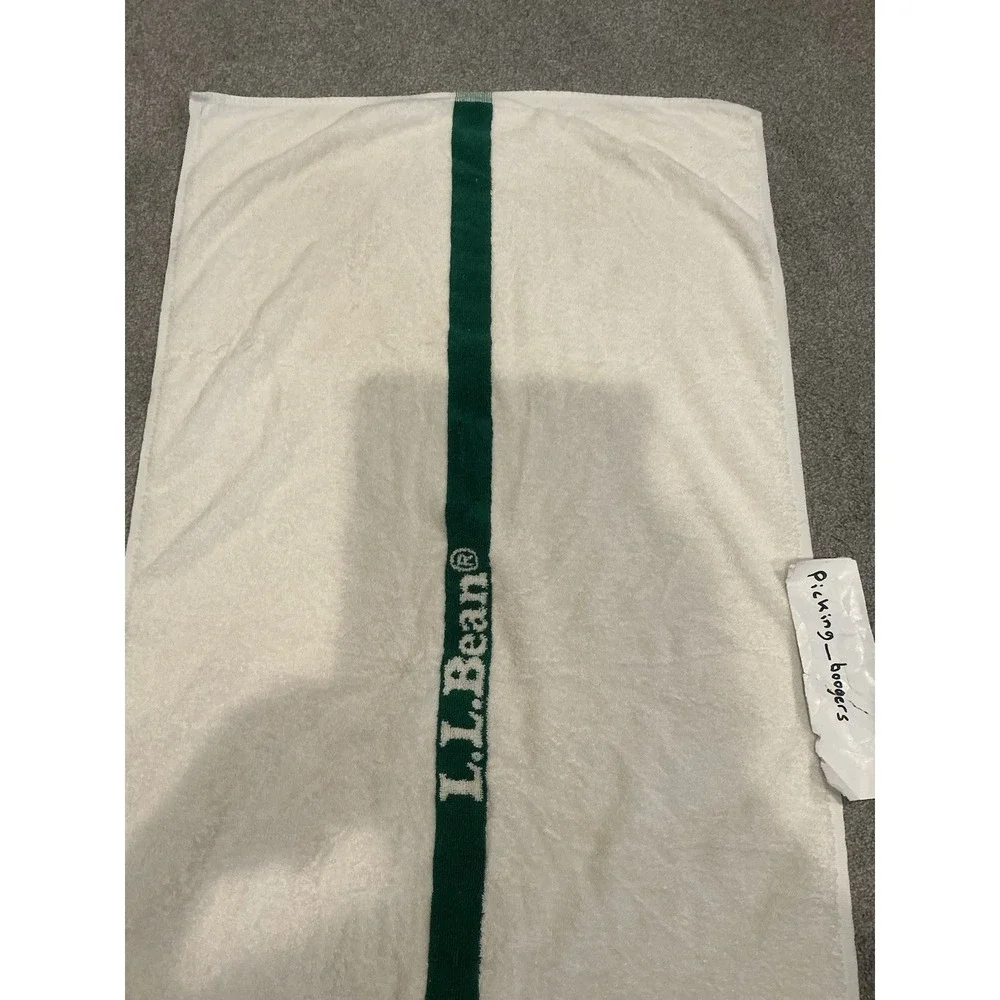 Vintage Bath Beach Towel LL BEAN Cotton Made In USA